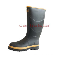 Fashion Yellow Collar Wide Calf Rubber Boots (66145A)